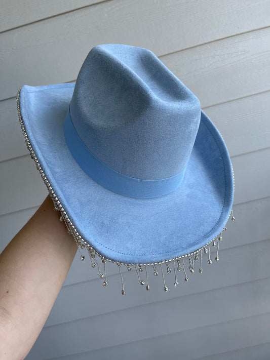Rhinestone fringe cowboy hat